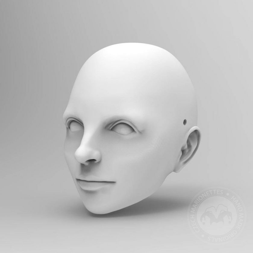 3D model hlava Liza Minnelli pro 3D tisk 120 mm