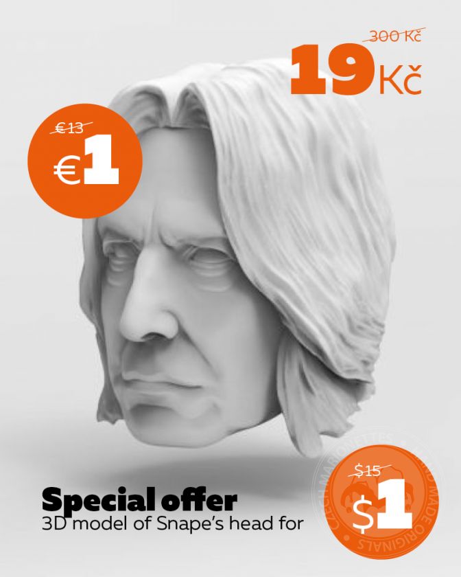 Der Professor Snape 3D Kopfmodel für den 3D-Druck