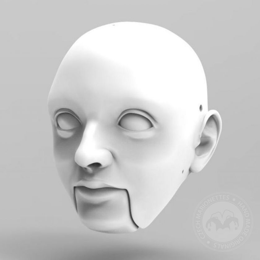 Junger Mann3D Kopfmodel für den 3D-Druck 150 mm