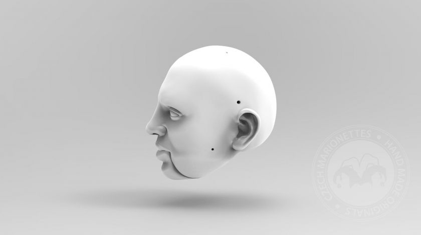Mann mit griechischer Nase Kopfmodel für den 3D-Druck