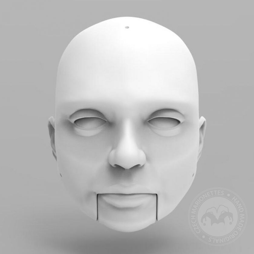 Ruhiger Mann 3D Kopfmodel für den 3D-Druck
