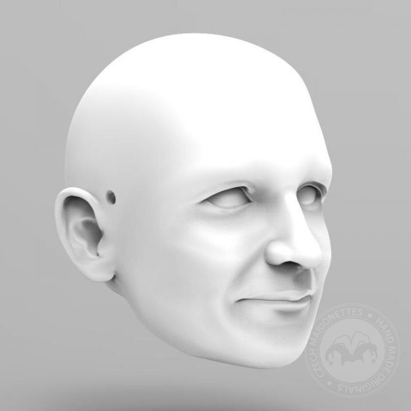 3D Model of an elderly lady's head for 3D print