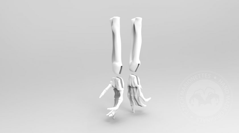 3D Model rukou kostlivce pro 3D tisk