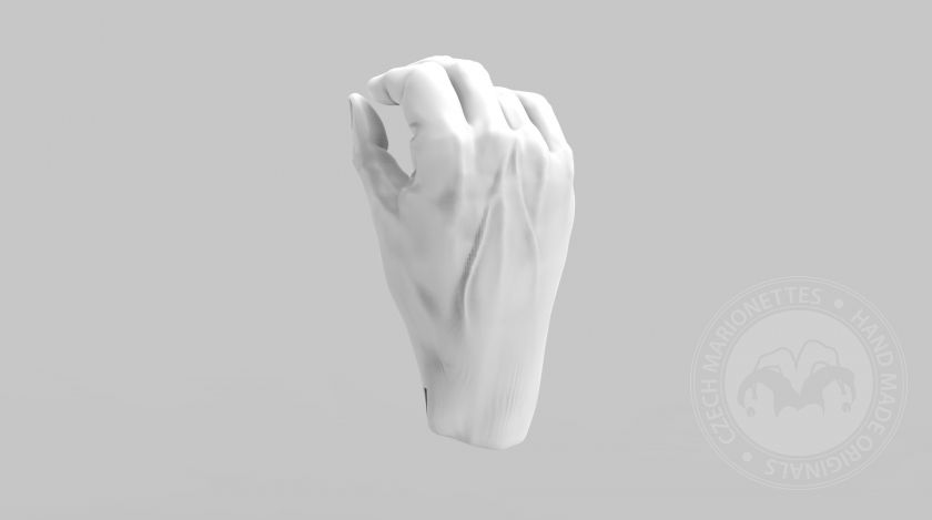 Eine Hand mit Geste des Haltens 3D Modell für den 3D-Druck