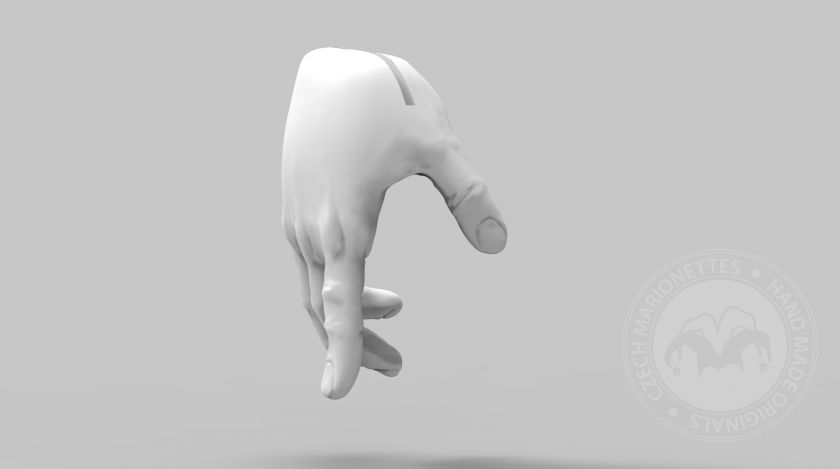 3D Model rukou ukazujících pro 3D tisk