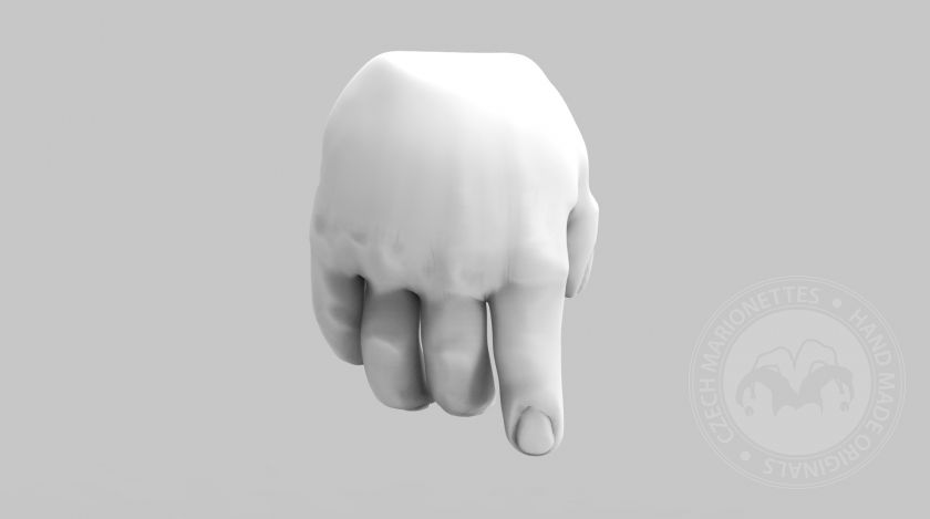 3D Model tlustých dlaní pro 3D tisk