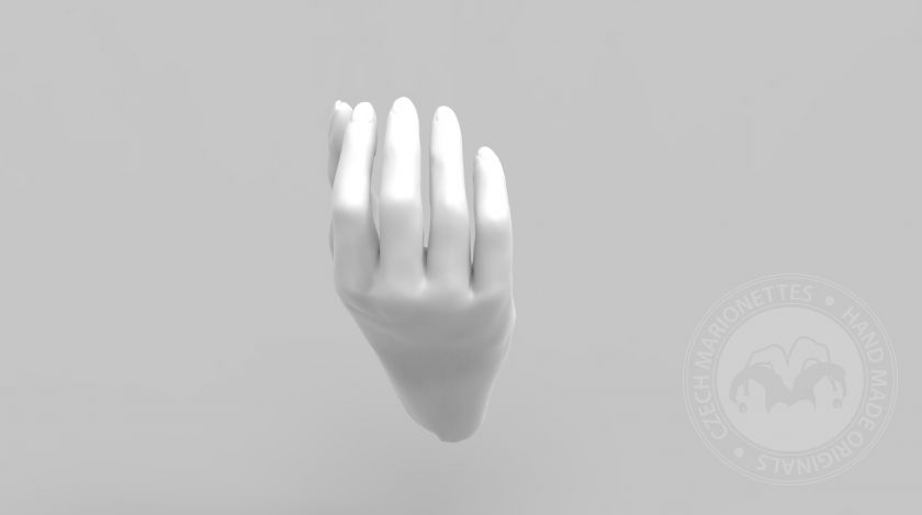 3D Model of slim woman hands for 3D print