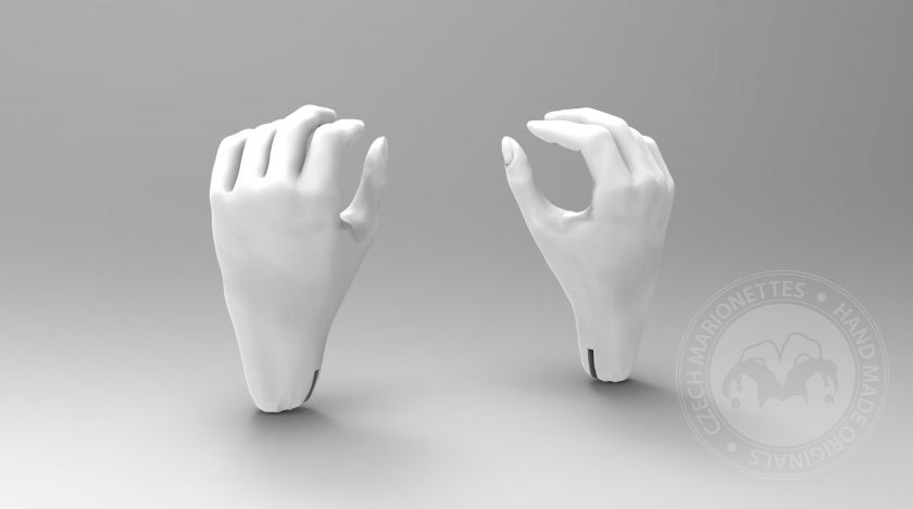 3D Model dlaní ženy pro 3D tisk