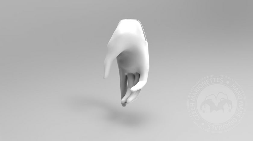 3D Model of slim woman hands for 3D print