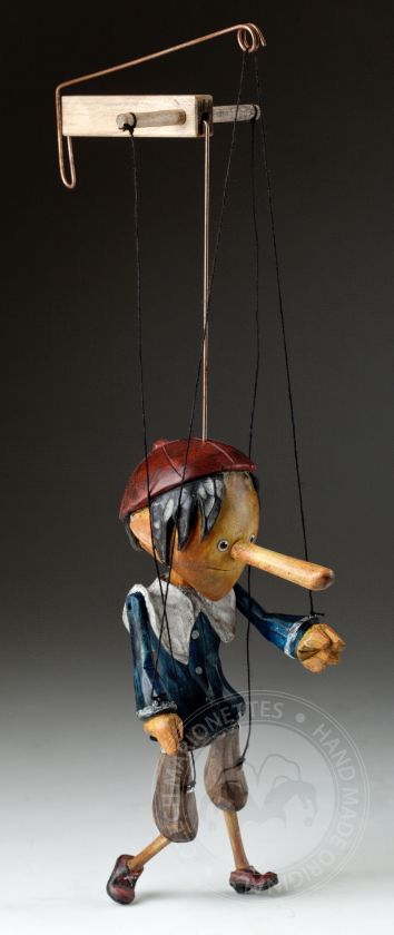 Superstar živý Pinocchio + stojánek na loutku