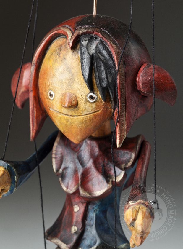Superstar Jester - a hand carved string puppet with an original look