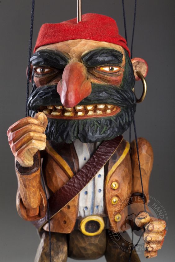 Pirate Captain Morgan Wooden Hand Carved Marionette