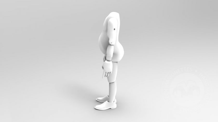 3D Modèle du corps d'un homme gros pour l'impression 3D