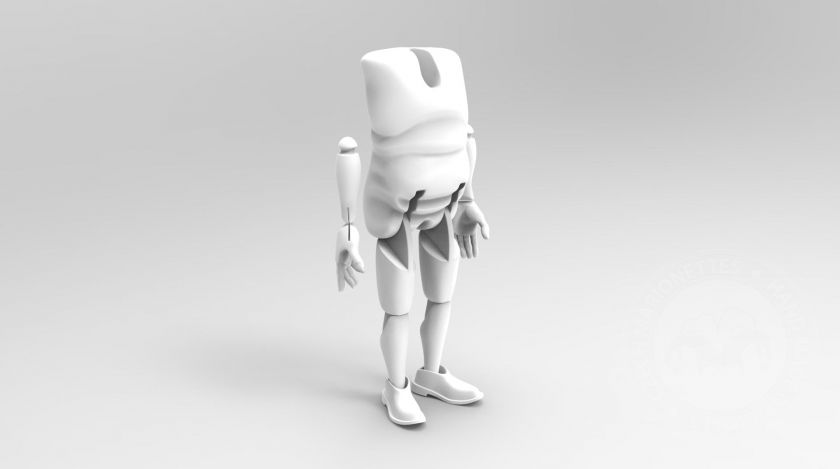 Sehr dicker Mann 3D Körpermodell für den 3D-Druck