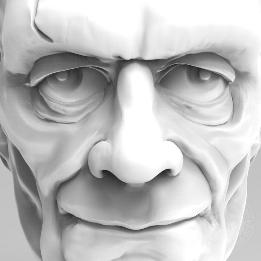 3D Model hlavy Frankensteina pro 3D tisk