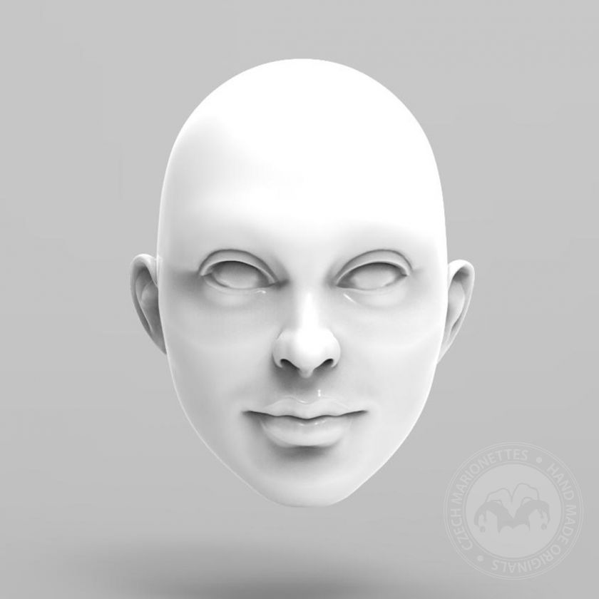 3D Model of a girl's head for 3D print