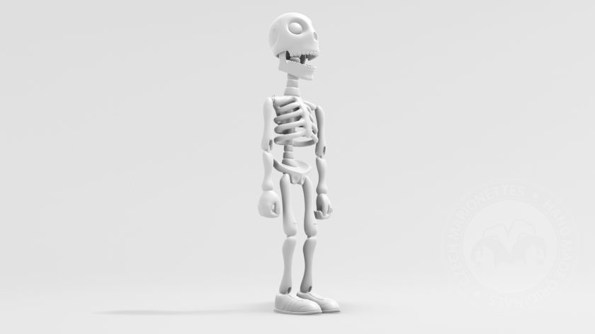 Skeleton marionette in 3D model
