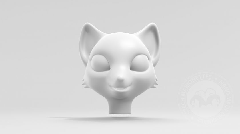 3D Model of a fox head for 3D print