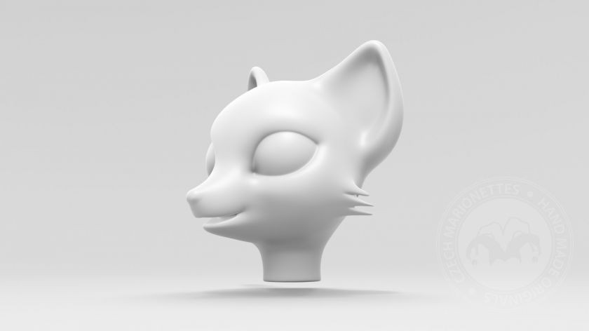 3D Modèle de tête d'un renard pour l'impression 3D