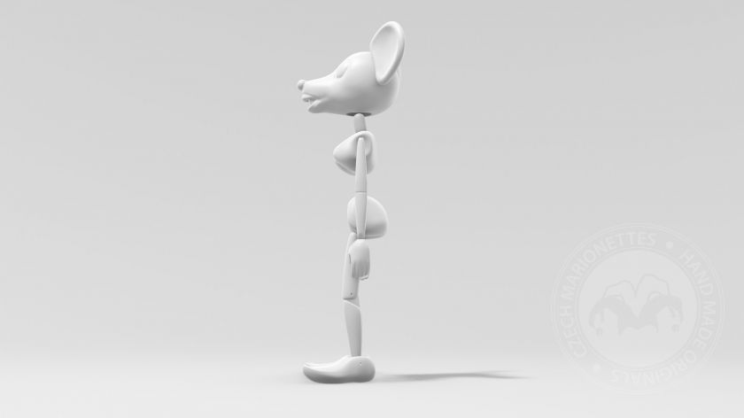 Dancing mouse puppet in 3D model