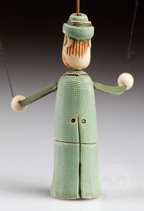 Ceramic puppet of a gamekeeper