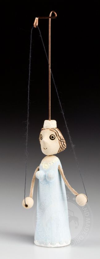 Princess mini-puppet made from ceramic