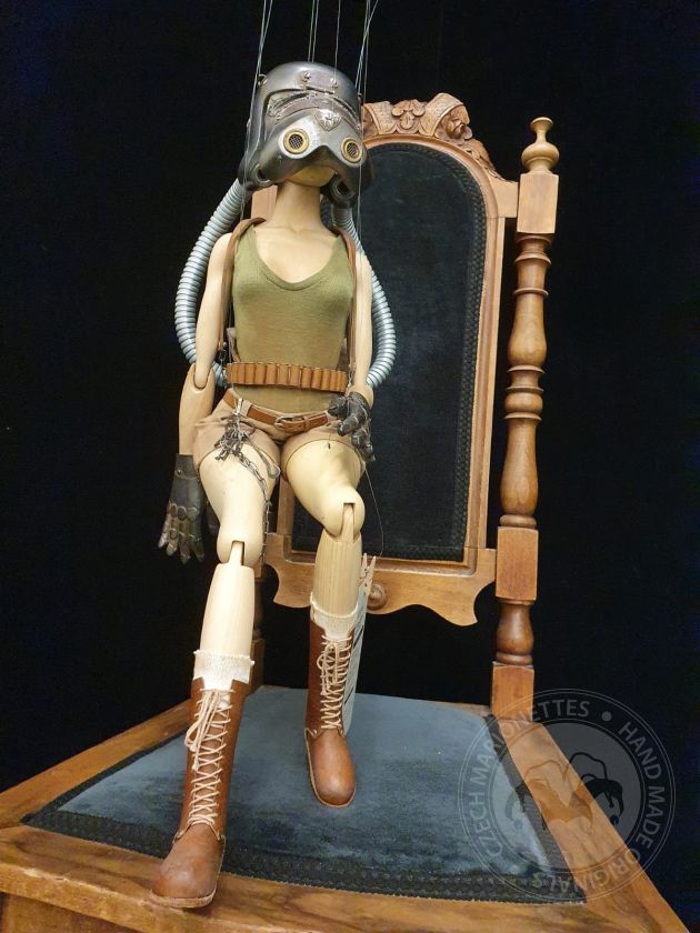 Awesome handcarved marionette in Steampunk style