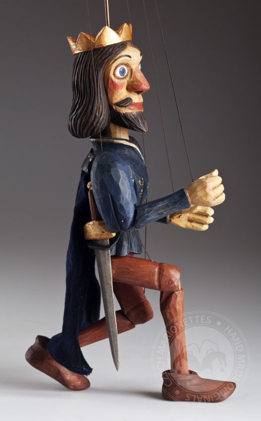 Prince - a string puppet carved in the traditional marionette way