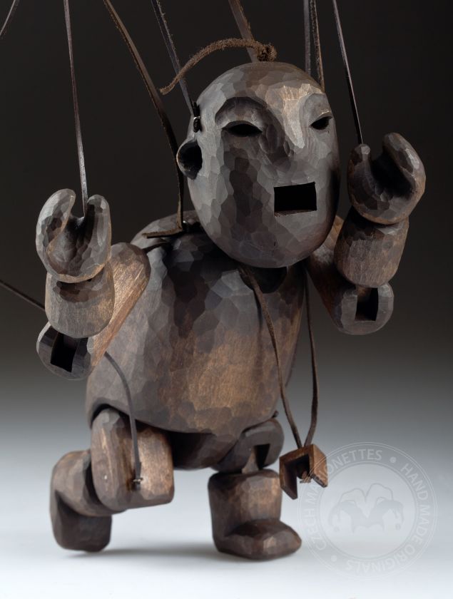 Golem - a hand-carved marionette inspired by Prague legends
