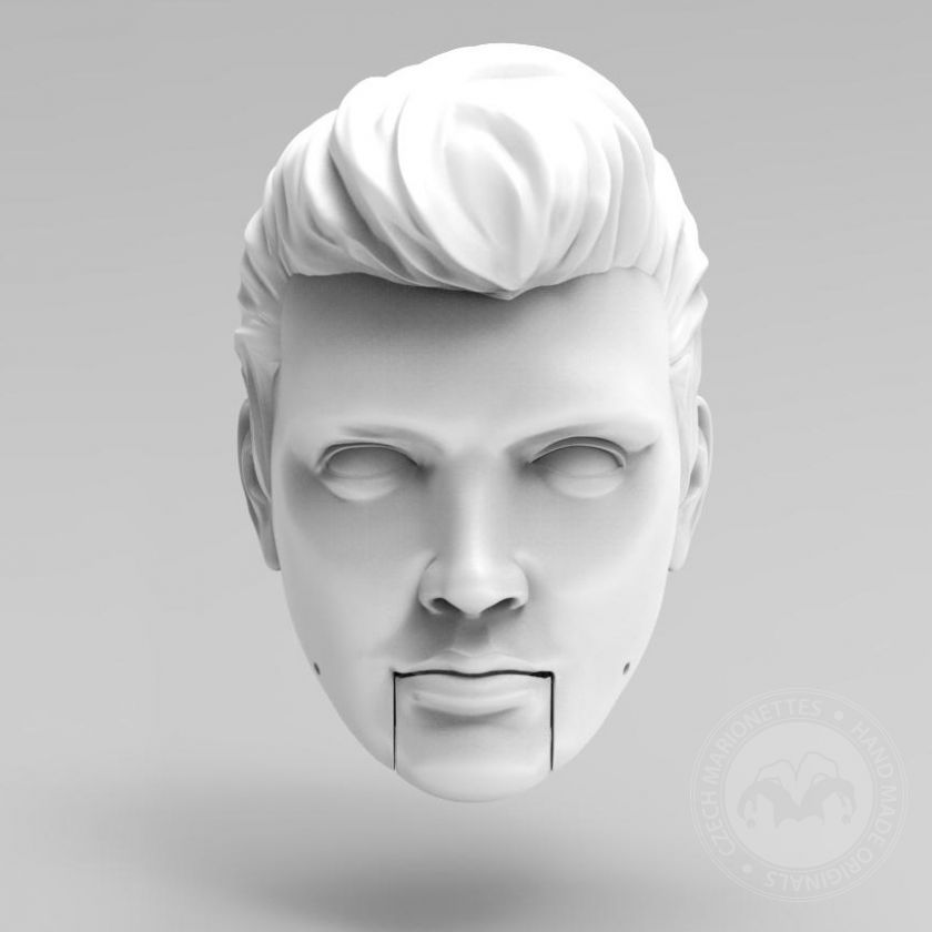 3D Model of Elvis Presley's head for 3D printing 160 mm