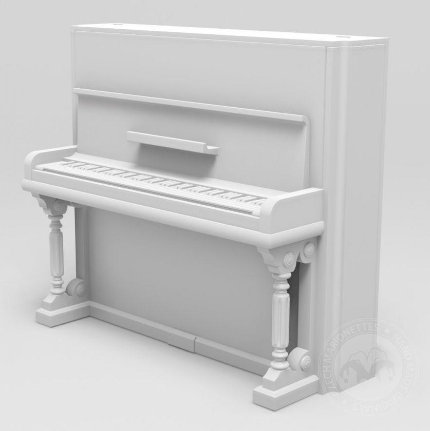 Piano model for 3D printing