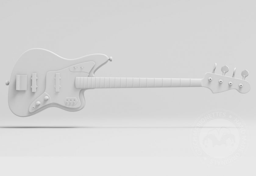 3D Model bass kytary pro 3D tisk