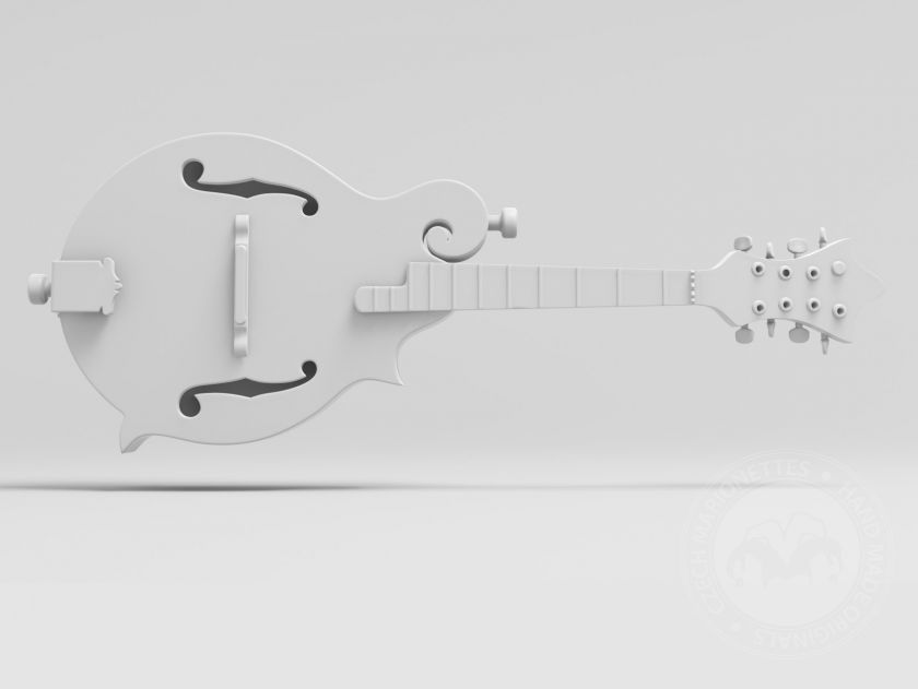 Mandolin model for 3D printing
