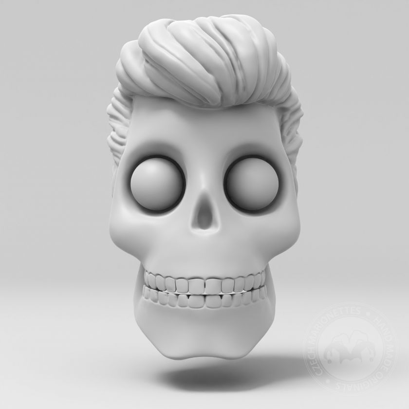 3D Model of Elvis Presley skull for 3D print 180 mm