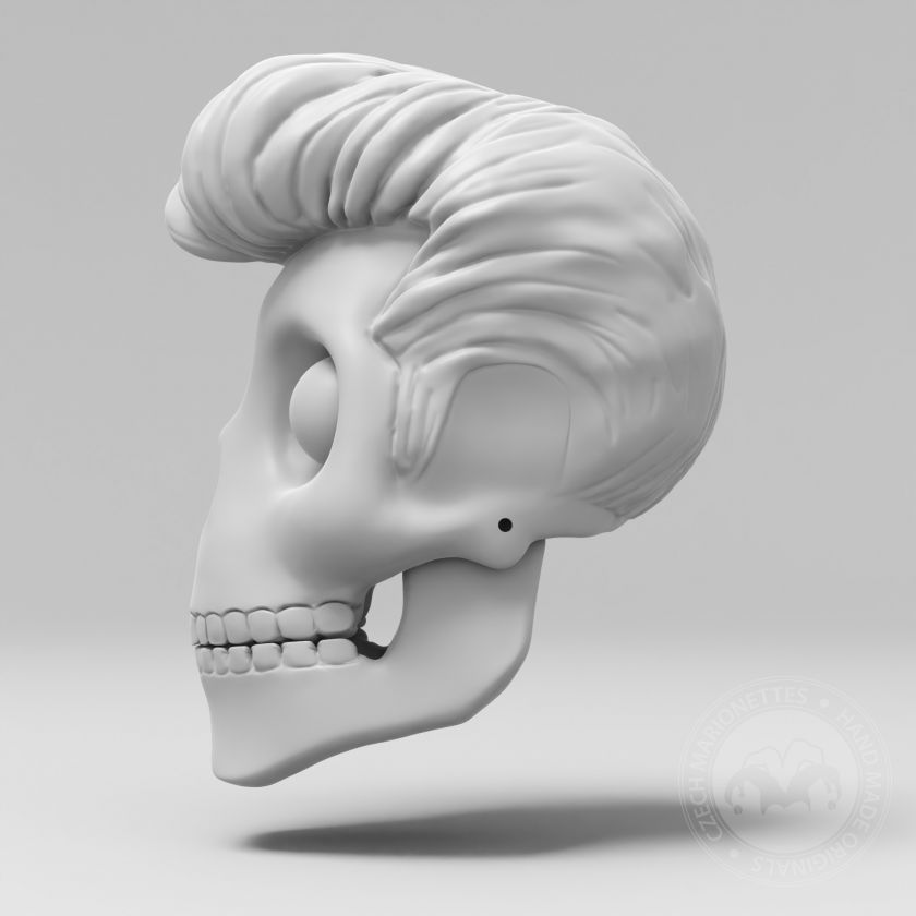 3D Model lebky Elvise Presleyho pro 3D tisk 180 mm