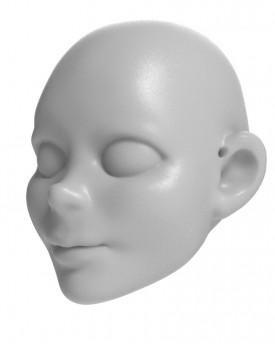 Young boy head model for 3D printing