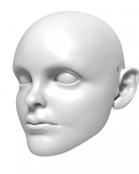 13 Jahre Junge 3D Kopfmodel für den 3D-Druck 115 mm