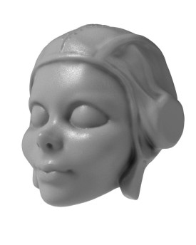 Junger Pilot - 3D Kopfmodel für den 3D-Druck 100 mm