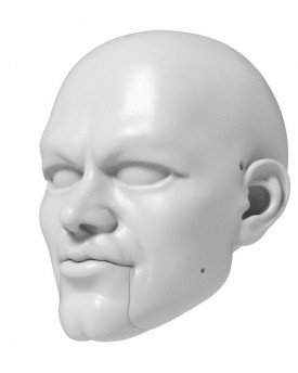 Modèle de tête de Matt Damon pour l'impression 3D 125 mm