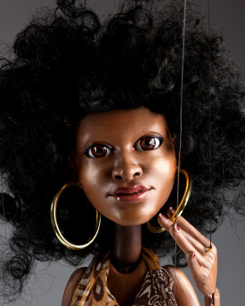 3D Model of Afro-american girl's head for 3D printing 115 mm