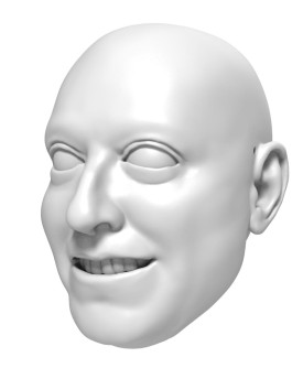 3D Modèle de tête d'un homme d'affaires pour l'impression 3D 145mm