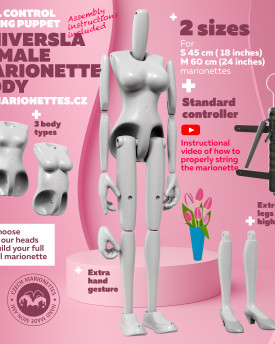Ženské loutkové universální plně pohyblivé tělo pro 3d tisk
