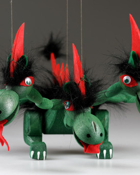 Marionnette d'un dragon à trois mâcheurs