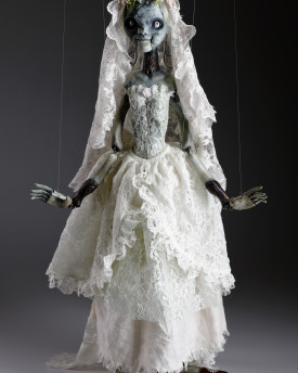 Marionnette sur mesure Angie (90 cm de haut) - bouche et yeux mobiles