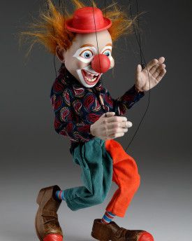 Fröhlicher Clown, perfekt bewegliche 45cm Marionette