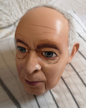 Älterer Mann, 3D-Modell des Kopfes (für 31 Zoll Marionette, offener Mund)