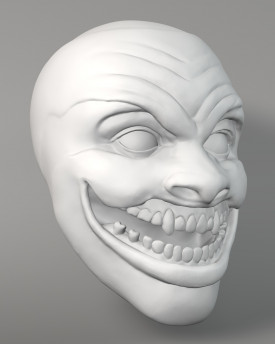 The Fiend – Bray Wyatt, modèle 3D d'une tête de lutteur, pour marionnette 60cm, fichier stl