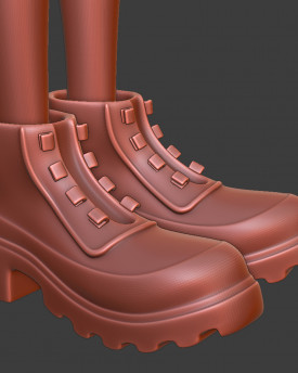 Bottes militaires, Modèle 3D de chaussures pour marionnette 100cm