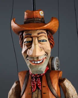 Cowboy - Wooden hand-carved Awesome marionette by Jakub Fiala