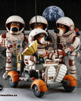 Dogstronaus Hand-Carved Marionettes - Mission to Moon